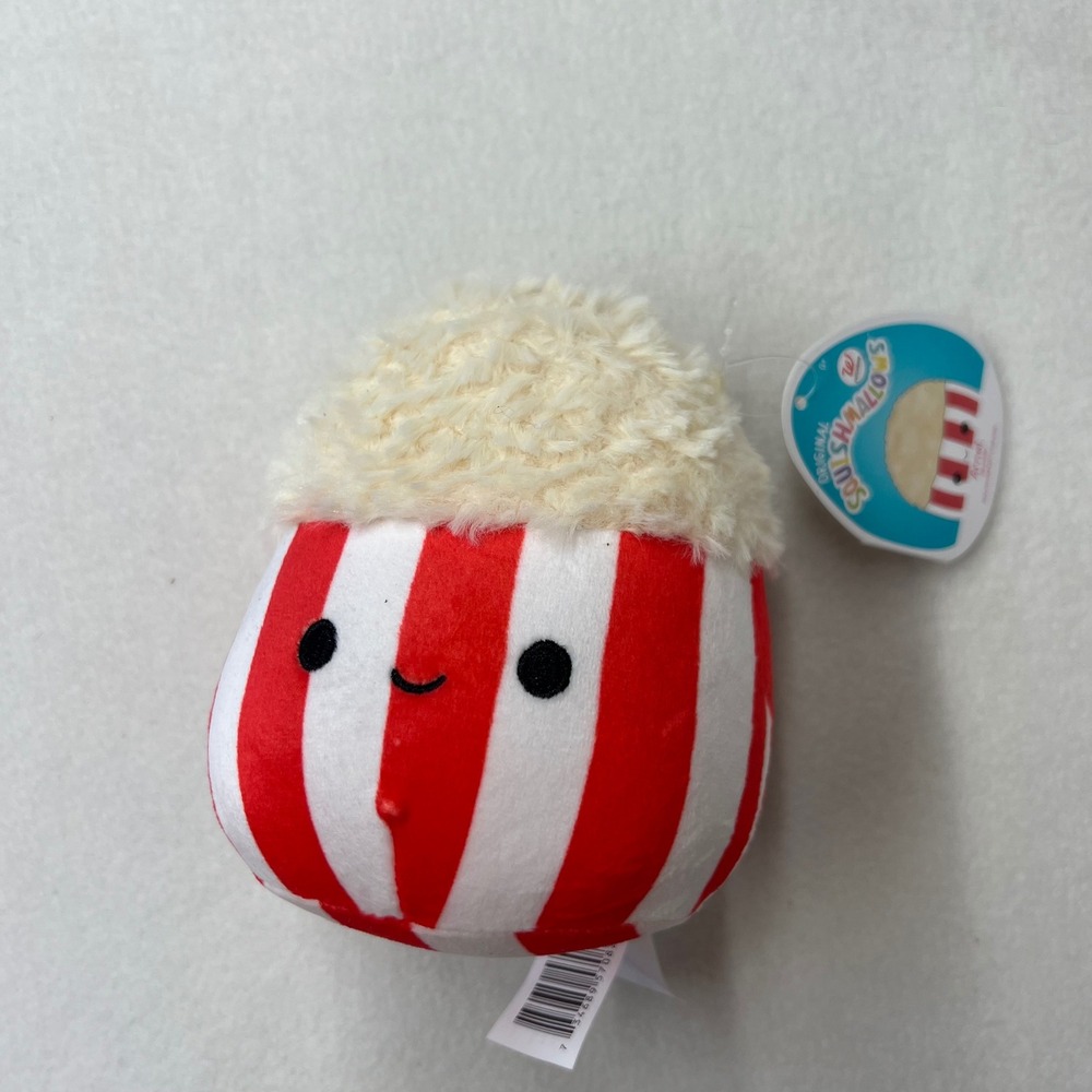 Squishmallows‎ Amil Popcorn 5" Plush Red White Stripes NWT Kellytoy Free Ship